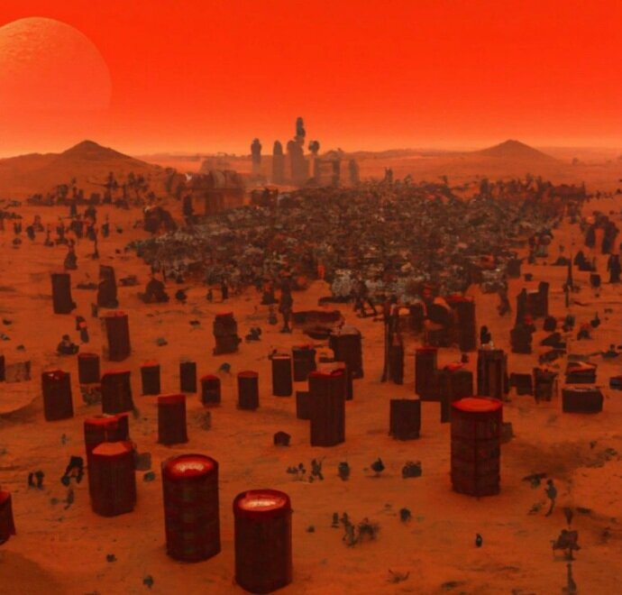 رونمایی از تصویر عجیب شهر مریخی ایلان ماسک